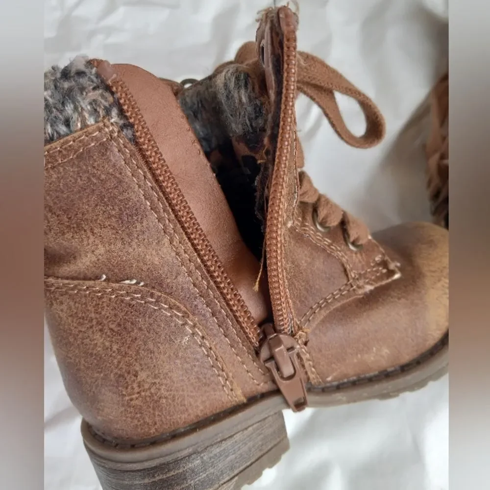 Madden Girl Cognac Hiking Boots Baby Size 5